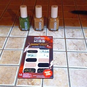 NEW ESSIE Nail Polish -  #1758‎ Two  -#1754  1 Kiss Halloween Glow 4 items